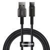 купить Кабель для моб. устройства Baseus CATWJ-B01 USB - Type-C, Braided, 66W, 1m, Tungsten Gold Black в Кишинёве 