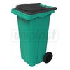 купить Бак мусорный 120 л (HDPE) - на колесах UNIPLAST  TR - бирюзовый с черной крышкой в Кишинёве 