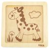 cumpără Puzzle Viga 51319 Mini-puzzle din lemn Girafa în Chișinău 