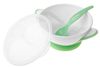 купить Посуда для кормления Akuku A0504 White/Green миска с ложкой и крышкой в Кишинёве 