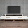 cumpără Comodă TV Trendy Flora, Nuc, Alb 205x50x36cm în Chișinău 