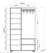 cumpără Mobilă pentru antreu Trendy Inci-220, Stejar Sonoma, 100x190x36cm (GTR005934) în Chișinău 