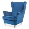 купить Кресло Signal Lord Velvet (Navy Blue/Wenge) в Кишинёве 