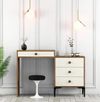 cumpără Măsuţa de toaletă Trendy Lizbon 554, Nuc, Crem, 124x84x40cm (masa de machiaj) (GTR001463) în Chișinău 