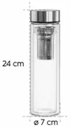 купить Бутылочка для воды Xavax 181598 Glass Bottle for Carbonated & Hot/Cold with Protective Sleeve 450ml в Кишинёве 