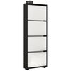 купить Полка для обуви Mobildor-Lux Leo Slim 80x16x164H cm Anthracite/White в Кишинёве 