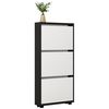 купить Полка для обуви Mobildor-Lux Leo Slim 90x16x125H cm Anthracite/White в Кишинёве 