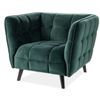 купить Кресло Signal Castello 1 Velvet (Green/Wenge) в Кишинёве 