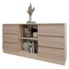 cumpără Comodă Smartex (16149) Т3 140cm Ivory+Stejar Deschis în Chișinău 
