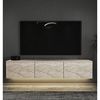 cumpără Comodă TV Trendy Suport TV, Neon Illuminated, Travertin, 160x35x32cm în Chișinău 
