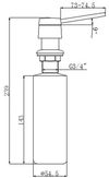 cumpără Dozator săpun Helika-AquaSanita D-001 250ml (Chrome) în Chișinău 