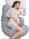 купить Подушка для мам Momcozy PP006-GR00NB-C Perna pentru maternitate in forma F Air Layer Grey в Кишинёве 