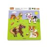 купить Пазл Viga 50839 Puzzle din lemn cu buton Animalele de la fermă в Кишинёве 