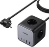 купить Удлинитель электрический Ugreen 60113 DigiNest Cube 65W 3xSoket, 2xUSB-A, 2xUSB-C, GaN, 3680W CD268, 1.8m, Black в Кишинёве 