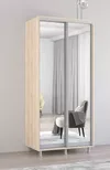 купить Шкаф Mobildor-Lux Раздвижные зеркальные двери Aron-P (110x60x220H см) Sonoma в Кишинёве 