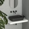 купить Раковина Ravak Ceramic Slim 550 R 55x37x12cm Black matt XJX0D155001 в Кишинёве 