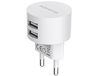 купить Borofone BA23A Brilliant dual port charger (EU) white, 2xUSB, 703996 (incarcator universal/универсальное зарядное устройство для планшетов и смартфонов) в Кишинёве 