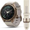 cumpără Ceas inteligent Garmin Fenix 9 Pro, 43mm, inReach, Gold, Lthr White bd (010-04335-41) în Chișinău 