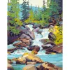 cumpără Tablou pe numere Strateg 57256 Cascada printre stanci 40x50cm în Chișinău 