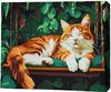 cumpără Tablou pe numere BrushMe MG0021FC 40х50cm (fără cutie) Pisică pe leagăn în Chișinău 