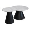 cumpără Măsuţă cafea Deco Set Masa cafea Arno D70x40 + D50x46 White în Chișinău 