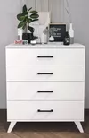 cumpără Comodă Nex Home Dresser, 4 compartimente, 76x44x86,5 cm, Alb (27-02-01) în Chișinău 