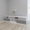 cumpără Comodă TV Smartex (16350) Т6 160cm TV Alb+Grafit în Chișinău 