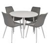 купить Комплект стол и стулья Evelin di Costacurta стол DT-402-5Wh + 4 стула YTC-080Wh Light grey в Кишинёве 