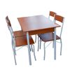 купить Коричневый столовый комплект из 4 стульев из металла и МДФ в Кишинёве 