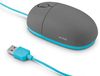 cumpără Acme MS11B Cartoon-blue Optical Mouse USB, Grey/Blue, 1000dpi, 1.5m (mouse/мышь), XMAS în Chișinău 