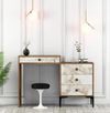 cumpără Măsuţa de toaletă Trendy Lizbon 552, Nuc, Alb, 124x84x40cm (masa de machiaj) (GTR001461) în Chișinău 