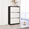купить Полка для обуви Mobildor-Lux Leo 50x27x125H cm Anthracite/White в Кишинёве 
