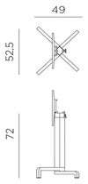 купить Стол Nardi Picior (baza) de masa aluminiu BASE IBISCO vern. caffe 54557.00.000 в Кишинёве 