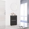 купить Полка для обуви Mobildor-Lux Leo Slim 100x16x86H cm Anthracite в Кишинёве 