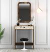 cumpără Măsuţa de toaletă Trendy Oglinda Lizbon Nuc, Alb, Marmura (masa de machiaj) (GTR001457) în Chișinău 