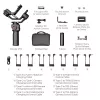 купить Стабилизатор Hohem iSteady MT2 KIT with AI Tracking Module and fill light (iSMT2K) black в Кишинёве 