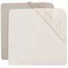 cumpără Lenjerie de pat pentru copii Jollein 2511-507-68155 Cearsaf cu elastic Jersey Oatmeal/Sand, 120x60cm, 2buc în Chișinău 