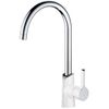 купить Смеситель кухонный Helika-AquaSanita 5523JG-700 SABIA GRACE Chrome+Glossy White в Кишинёве 