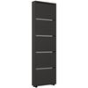 купить Полка для обуви Mobildor-Lux Leo Slim 50x16x203H cm Anthracite в Кишинёве 
