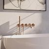 cumpără Baterie pentru cadă Omnires Baterie Y (Cada incastrata, pipa 22cm) Brushed Copper Y1237-1CPB în Chișinău 
