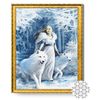 cumpără Tablou pe numere Art Gallery GA77164 Mozaic cu diamante 40x50cm Printesa iernii si lupii în Chișinău 