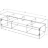 cumpără Comodă TV Smartex (16532) Т9 160cm TV Stejar Deschis în Chișinău 