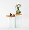 cumpără Măsuţă cafea Trendy Serenity 2, Stejar, Transparent, set în Chișinău 