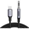 cumpără Cablu telefon mobil Ugreen 70509 Cable Audio Lightning to 3.5mm, 1M, MFI, Black în Chișinău 