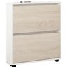 купить Полка для обуви Mobildor-Lux Leo Slim 50x16x86H cm White/Sonoma в Кишинёве 