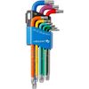 купить Набор ручных инструментов Hoegert Set chei hexagonale lungi L COLOR TORX, T10-T50, 9 buc. HT1W817 в Кишинёве 