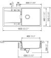 купить Мойка кухонная Schock Cristadur Mono D-100L в Кишинёве 