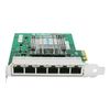 PCI-e Intel Server Adapter Intel I350AM4,  6 Copper Port 1Gbps 