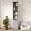 купить Шкаф детский MebelStar LILU 1D 40x40x210 Grey (MBS-1398) в Кишинёве 