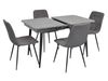 купить Комплект стол и стулья Evelin di Costacurta стол DT-432-3R B + 4 стула YTC-080B Dark grey в Кишинёве 